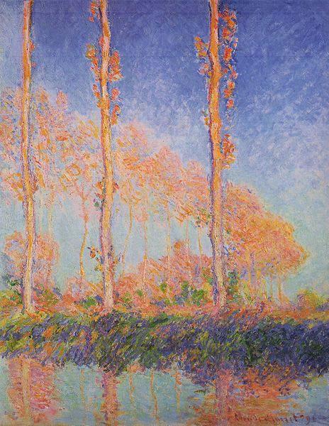 Claude Monet Poplars, oil painting image